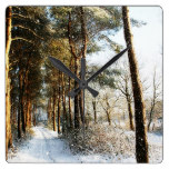 Snowfall Square Wall Clocks