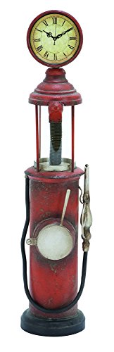 Wood Floor Clock Woodland Imports Vintage 30″ Gas Pump Floor Clock