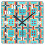 Tribal, Western, Native, Pattern Print 1 Square Wallclock