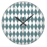 Rustic Blue Diamond Modern Retro Pattern