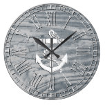 Rustic Anchor Your Color Finish Large Clock