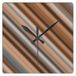 Blurry Rustic Inspired Stripes Pattern Wall Clock