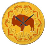 American Bison Large Clock