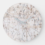 rustic white cork large clock