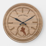 Rustic Western Cowboy Large Clock