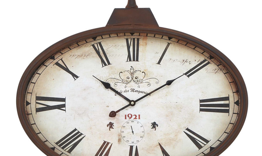 Metal Wall Clock Design In Rustic And Unique Pattern