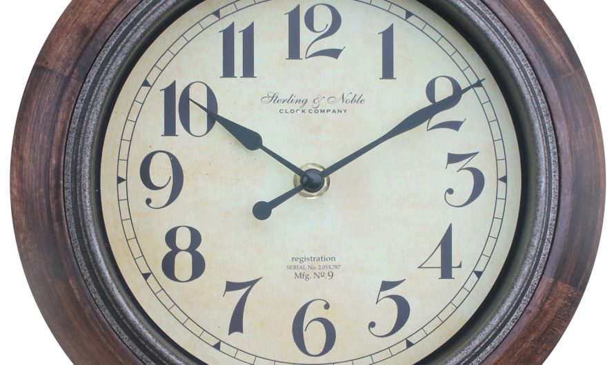 BETTER HOMES AND GARDENS 8.88″ RUSTIC WOOD CLOCK