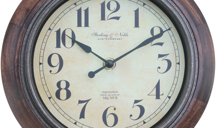 Better Homes and Gardens 8.75″ Rustic Wood Clock