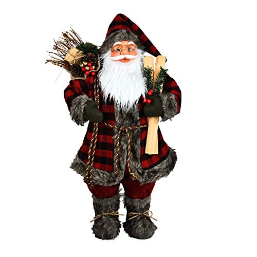 Dosoop 11.8inch Santa Claus Decoration,Traditional Christmas Standing Santa Figurine Collectible Figure Doll Table Ornament Xmas New Year Gift Christmas Tree Decor Wedding Party Supplies