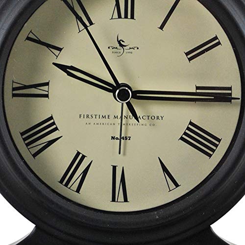 FirsTime & Co. Antolini Tabletop Clock, 5.5″H x 5″W, Black