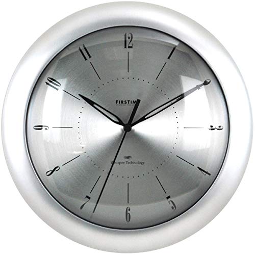 FirsTime & Co. Plasma Steel Wall Clock, 11″, Silver
