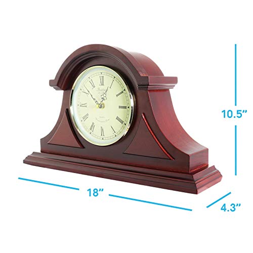 Clock Collection Redwood Mantel Clock with Chime