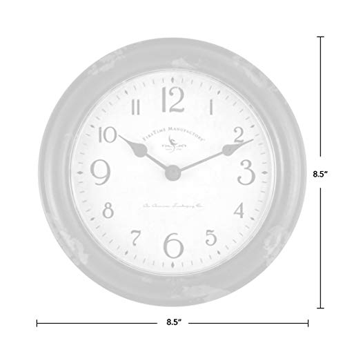 FirsTime & Co. FirsTime Red Patina Wall Clock, 8.5″