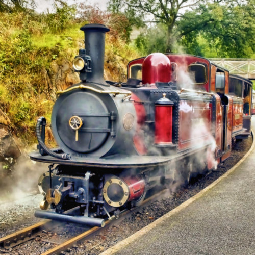 STEAM TRAIN LARGE CLOCK