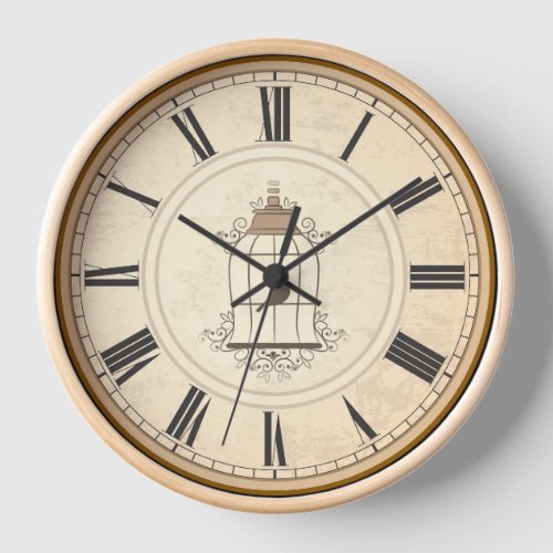 ANTIQUE ROMAN NUMERALS RUSTIC TIME  CLOCK