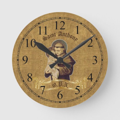 Round Saint Anthony Wall Clock